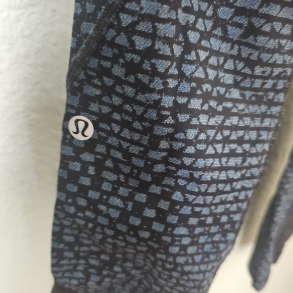 Lululemon Inspire Tight II Mesh Zip Pockets 8 Shatter Weave Desert Teal Alberta - Picture 7 of 8